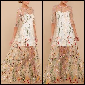 Red Dress Boutique Sheer Floral Maxi Dress